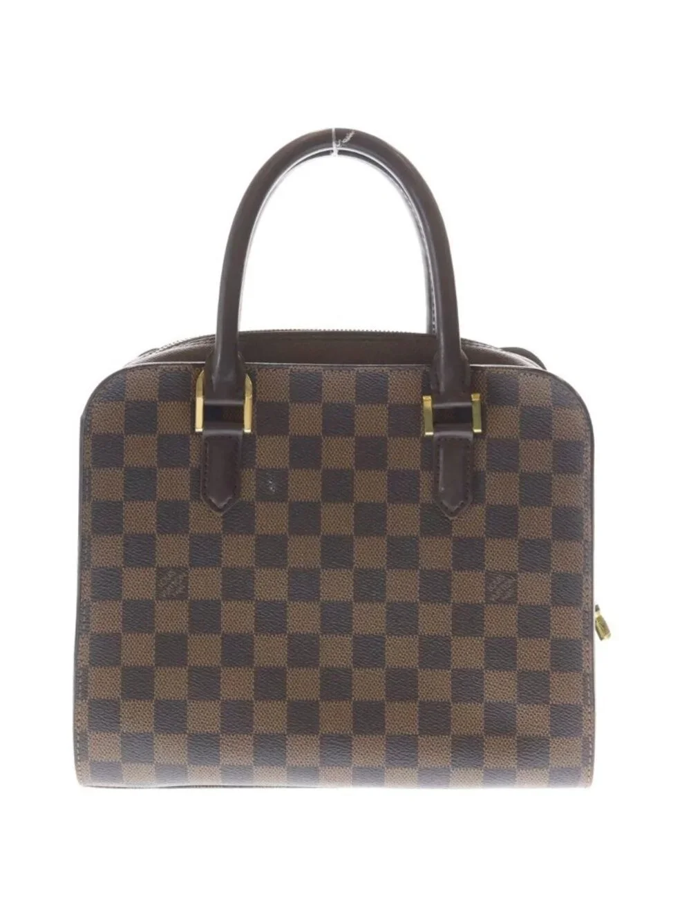 Louis Vuitton Damier Triana Leather Handbag Brown